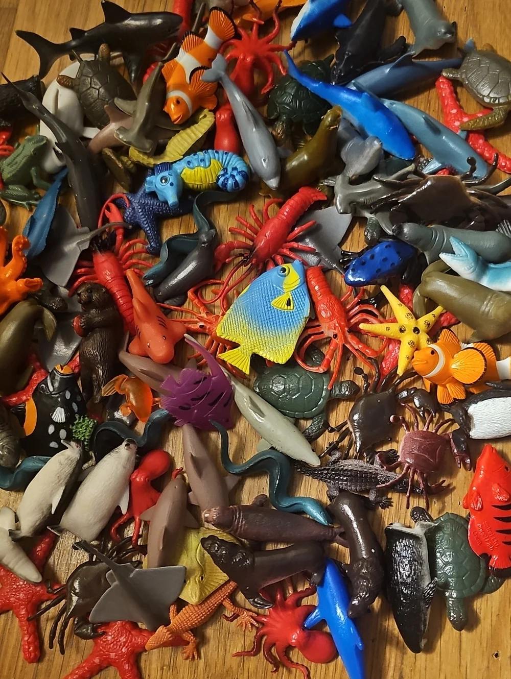 Lot of Qty 100 Realistic Plastic Mini SeaCreature Figure Bundle Bath Party Favor